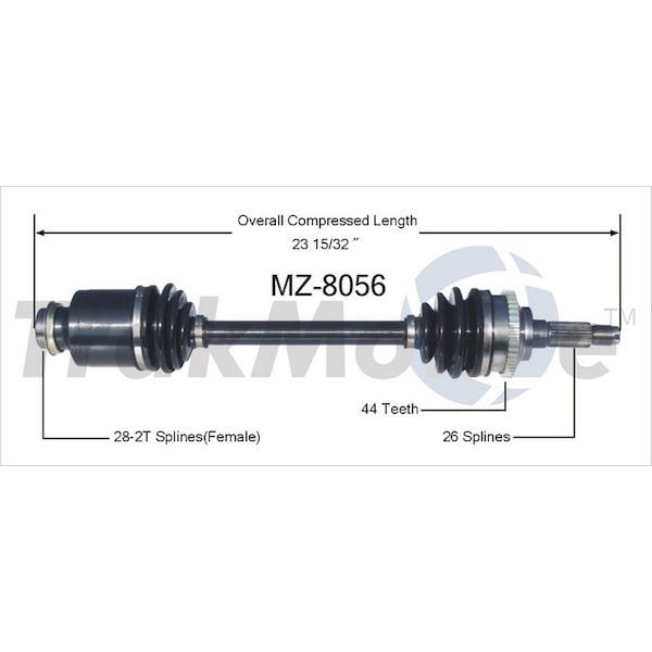 Surtrack Axle Cv Axle Shaft, Mz-8056 MZ-8056 - main